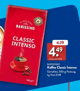 Aldi Süd BARISSIMO Kaffee Classic Intenso Angebot
