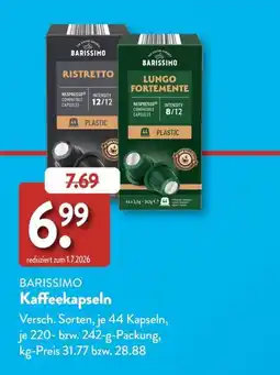 Aldi Süd BARISSIMO Kaffee kapseln Angebot