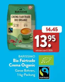Aldi Süd BARISSIMO Bio Fairtrade Crema Organic Angebot