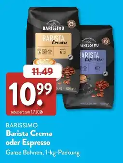 Aldi Süd BARISSIMO Barista Crema oder Espresso Angebot