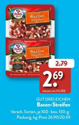 Aldi Süd GUT DREI EICHEN Bacon-Streifen Angebot