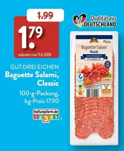 Aldi Süd GUT DREI EICHEN Baguette Salami, Classic Angebot