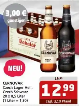 Getränke Quelle CERNOVAR Czech Lager Hell, Czech Schwarz Angebot