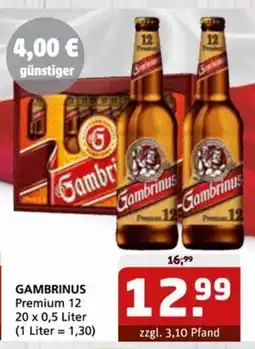 Getränke Quelle GAMBRINUS Premium 12 Angebot