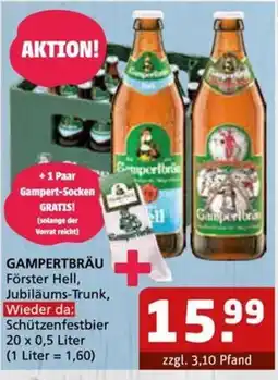 Getränke Quelle Gampertbräu Förster Hell, Jubiläums-Trunk, Schützenfestbier Angebot