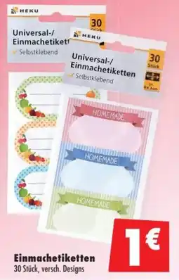 Mäc Geiz HEKU Einmachetiketten Angebot