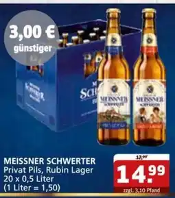 Getränke Quelle MEISSNER SCHWERTER Privat Pils, Rubin Lager Angebot