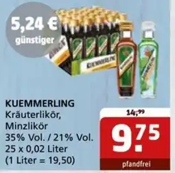 Getränke Quelle KUEMMERLING Kräuterlikör, Minzlikör Angebot