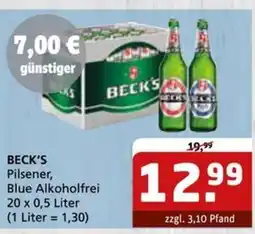 Getränke Quelle BECK'S Pilsener, Blue Alkoholfrei Angebot