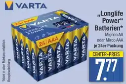 Edeka VARTA ,,Longlife Power" Batterien Angebot