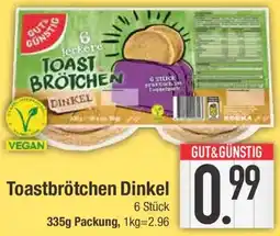 Edeka GUT & GÜNSTIG Toastbrötchen Dinkel Angebot