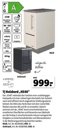 Hagebau Holzherd „HS40“ HAARS + SOHN Angebot