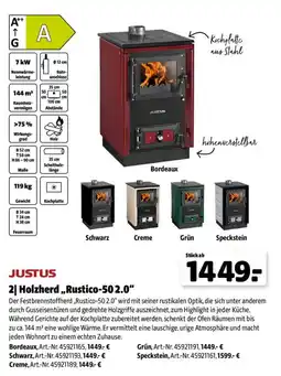 Hagebau JUSTUS Holzherd „Rustico-50 2.0“ Angebot
