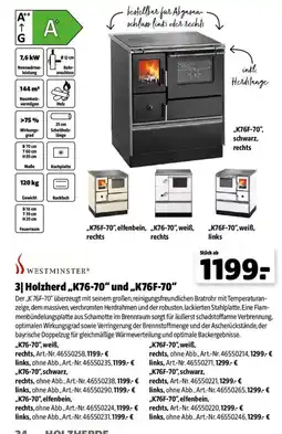 Hagebau WESTMINSTER Holzherd „K76F-70“ Angebot