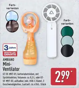 Aldi Nord AMBIANO Mini-Ventilator Angebot