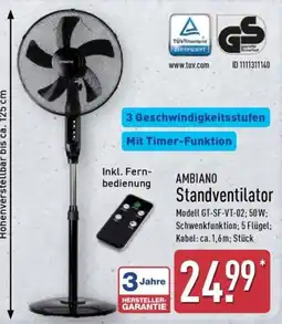 Aldi Nord AMBIANO Standventilator Angebot