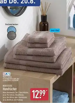 Aldi Nord NOVITESSE Handtücher Angebot