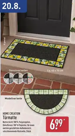 Aldi Nord HOME CREATION Türmatte Angebot