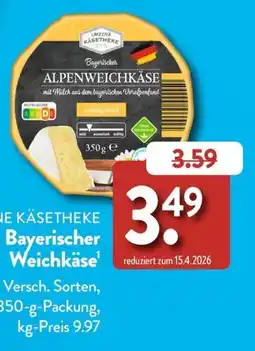 Aldi Süd MEINE KÄSETHEKE Bayerischer Weichkäse Angebot