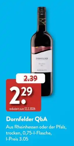 Aldi Süd Dornfelder QbA Angebot
