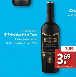 Aldi Süd COSTELLORE IT Primitivo Nero Troia Angebot