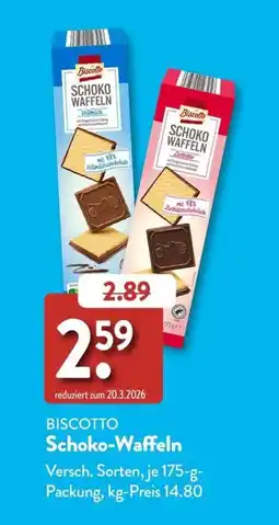 Aldi Süd Biscotto Schoko-Waffeln Angebot