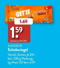 Aldi Süd Choceur Schokoriegel Angebot