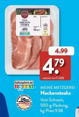 Aldi Süd MEINE METZGEREI Nackensteaks Angebot