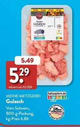 Aldi Süd MEINE METZGEREI Gulasch Angebot