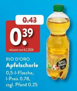 Aldi Süd RIO D'ORO Apfelschorle Angebot