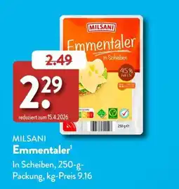 Aldi Süd MILSANI Emmentaler Angebot