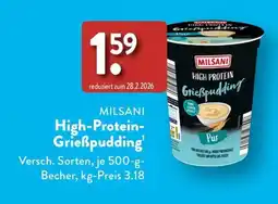 Aldi Süd MILSANI High-Protein-Grießpudding Angebot