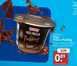 Aldi Süd MILSANI High-Protein-Pudding Schoko Angebot