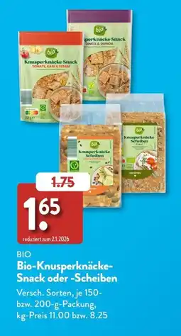 Aldi Süd Bio-Knusperknäcke-Snack oder -Scheiben Angebot