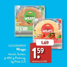 Aldi Süd GOLDÄHREN Wraps Angebot