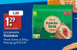 Aldi Süd GOLDÄHREN Knäckebrot Angebot