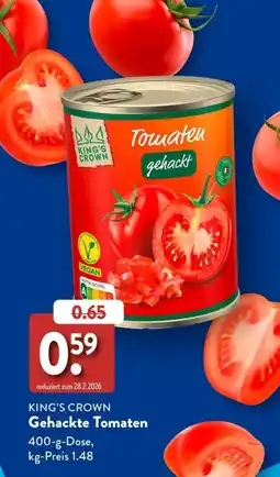 Aldi Süd KING'S CROWN Gehackte Tomaten Angebot