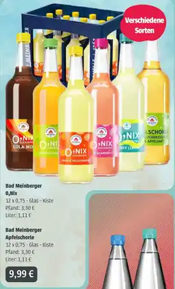 Ellerkamp Getränke Bad Meinberger 0,Nix o. Bad Meinberger Apfelschorle Angebot