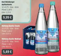 Ellerkamp Getränke Nürburg Quelle Classic o. Nürburg Quelle Medium Angebot