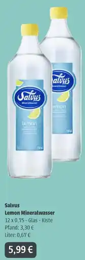 Ellerkamp Getränke Salvus Lemon Mineralwasser Angebot