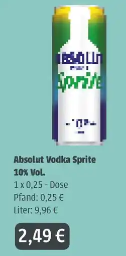 Ellerkamp Getränke Absolut Vodka Sprite Angebot