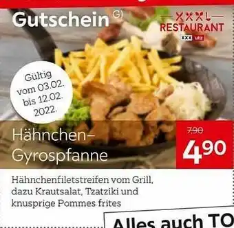 XXXLutz Gutschein Hähnchen-gyrospfanne Angebot