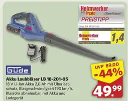 Combi Güde Akku Laubbläser LB 18-201-05 Angebot