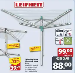 Combi LEIFHEIT Wäscheschirm Linomatic 400 Easy Angebot