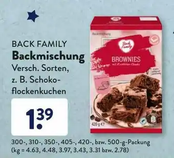 Aldi Süd Back Family Backmischung Angebot