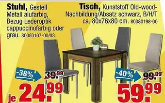 SB Lagerkauf Stuhl Oder Tisch Angebot