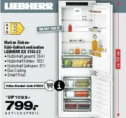 Ostermann Marken Einbau- Kühl-Gefrierkombination LIEBHERR ICE 5103-22 Angebot