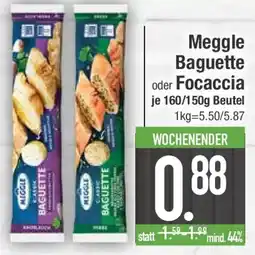 Edeka Meggle Baguette oder Focaccia Angebot