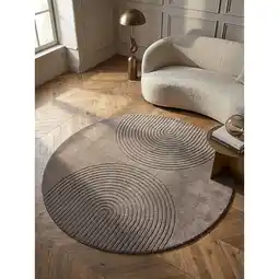 Netto Marken-Discount Teppich Kurzflor Braun 120x120 cm - MUOTA Kadima Design Angebot