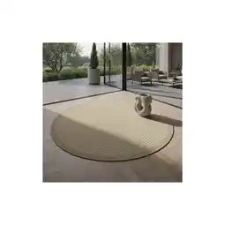 Netto Marken-Discount Outdoorteppich DAFNE, einfarbig, Beige, Ø 120 cm Angebot